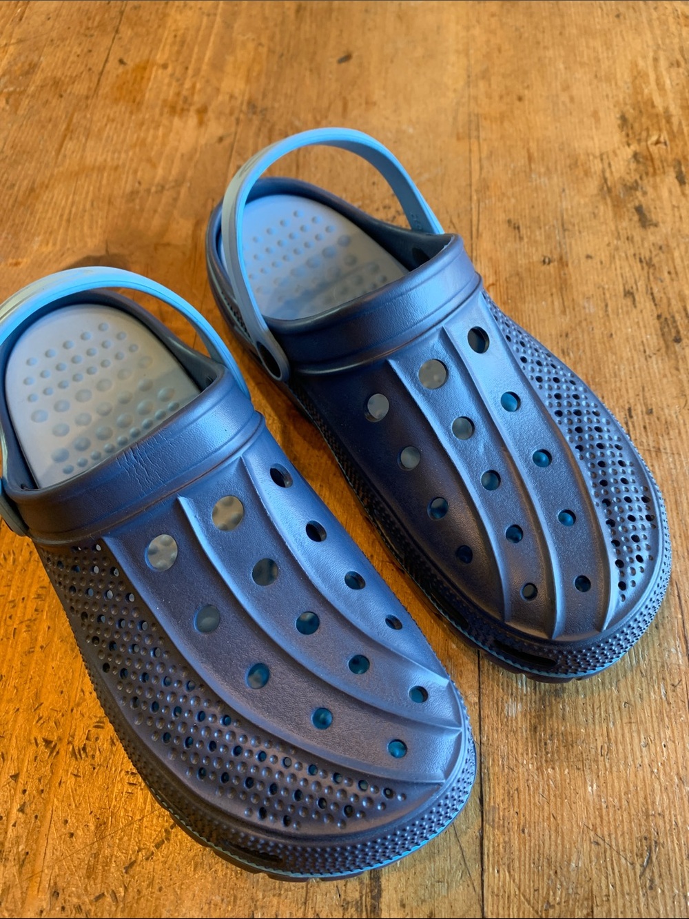 Navy Blue Slip-On Clog Sandals - Picture 3 of 16